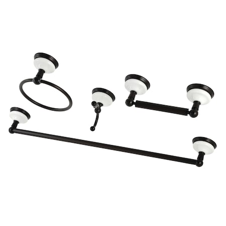 Kingston Brass Victorian 4-Piece Bathroom Hardware, Oil Rubbed Bronze BAK1111478ORB